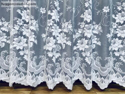 fuggonyoutlet Barokkrózsa, fehér, 300x155 cm