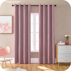 fuggonyoutlet Sötétítő, Blackout, Brielle, Pelikán Rozsaszin, 140x245 cm, 2db-os csomag