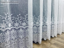 fuggonyoutlet Csillagbordűr, fehér, 400x155 cm