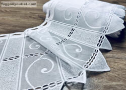 fuggonyoutlet Méteráru, Vitrázs Függöny Túba, Zsakar, fehér, 30 cm