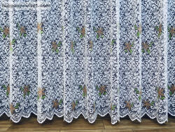 fuggonyoutlet Sűrű Levél, fehér alapon zöld barna, 500x250 cm