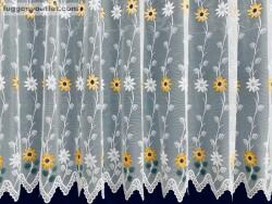 fuggonyoutlet Semsamer fehér, alapon színes 300x175 cm