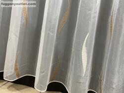 fuggonyoutlet Organza, fehér alapon barna, 300x260 cm