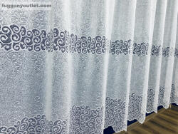 fuggonyoutlet Márvány Csipke minta, fehér, 200x155 cm