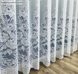 fuggonyoutlet Csipke Rózsa, fehér, 300x250 cm