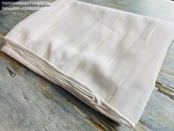 fuggonyoutlet Voile, Pálcikas fehér alapon arany, 400x150 cm