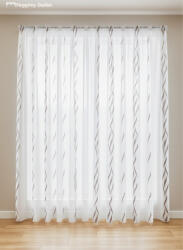 fuggonyoutlet Voile, Azra, fehér alapon barna, 200x210 cm