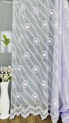 fuggonyoutlet Méteráru, karikás, jeges fehér, 280 cm