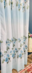fuggonyoutlet Voile, kék rózsa, 145x250 cm