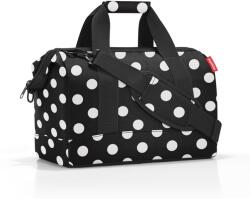 Reisenthel ALLROUNDER M fekete, nagy fehér pettyes közepes utazótáska MS7073 - taskaweb