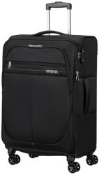 Samsonite DEEP DIVE négykerekű bővíthető közepes bőrönd M-Fekete - taskaweb