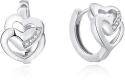 MOISS Romantikusezüst fülbevalók szívvel E0000162
