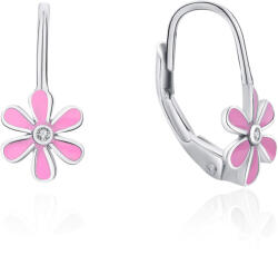 MOISS Gyengéd ezüst fülbevalók Virágok E0000137