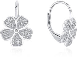 MOISS Bájos ezüst virág fülbevalók cirkónium kövekkel E0000564
