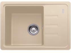 Franke Chiuveta bucatarie compozit fragranite Franke BSG 611-62, dreptunghiulara, 1 cuva cu picurator, 62x43.5x20 cm, adancime cuva 20 cm, Avena, 114.0735. 360 (114.0735.360) Chiuveta