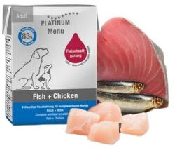 PLATINUM Platinum Menü Hal Csirke Felnőtt nedves kutyatáp 185g