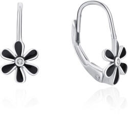 MOISS Gyengéd ezüst fülbevalók Virágok E0000156