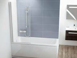 RAVAK CVS1-80 bal kádparaván szatén + transparent