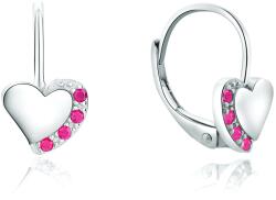 MOISS Bájos szív fülbevalók cirkónium kövekkel E0000849
