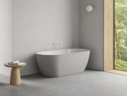 RAVAK Freedom O Tec 170x77 akrilkád, Smoke Grey/fehér szabadonálló, fehér/fekete/króm lefolyó - szerelvenycenter