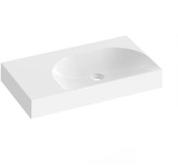 RAVAK Lite 80/60 mosdó bal fehér, túlfolyó és csaptelep furat nélkül
