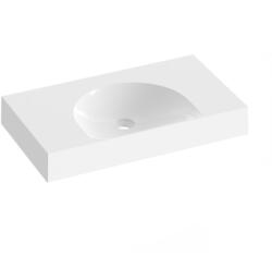 RAVAK Lite 80/45 S mosdó fehér, túlfolyó és csaptelep furat nélkül