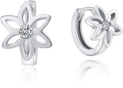 MOISS Gyengéd ezüst fülbevaló virággal E0000140