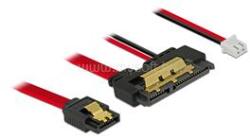 Delock SATA-kábel, 6 Gb/s, 7 tus csatlakozóhüvely + 2 tus csatlakozóhüvely > 22 tus SATA-csatlakozóh (DL85240) (DL85240)