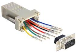 Delock Sub-D 9 Pin apa > RJ45 anya adapter, szerelő készlet (DL65462) (DL65462)