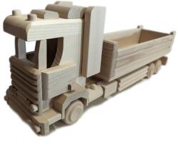 Tonap Jucărie camion din lemn natural, roți mobile, 48x12x19 cm (DH12) Decoratiune camera copii
