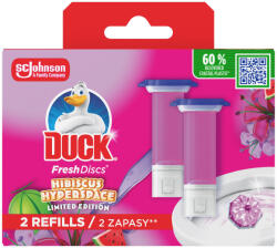 DUCK Fresh Discs Hybiscus Hyperspace WC-öblítő korong utántöltő 2 x 36 ml (72 ml) - ecofamily