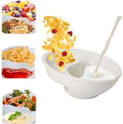 Teno Teno® 3 az 1-ben gabonatál, beépített elválasztó, hátsó fogantyú, ropogós gabonafélék, univerzális, 18, 5 x 10 cm, fehér (TENO2159)