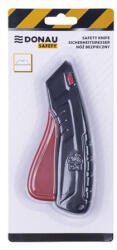 DONAU Univerzális kés, cserélhető pengével, 22 mm, DONAU Safety, fekete-piros (D1574593199) (D1574593199)