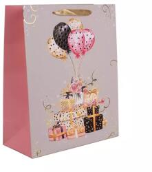  Ajándék- és lufimintás ajándéktasak - 18 x 23 cm (370534)