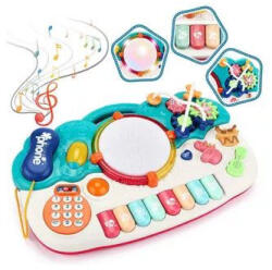 Man Yuk Toys Többfunkciós zongora babáknak - 41 cm (CY-7008B)