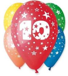 GoDan Színes számos lufi, csillagos 5 darabos - 10 (GS110/10) (GS110/10) (GS110/10)
