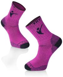 Try To Fly Heavy Hiking merinó gyapjú túra zokni, 39-42 EU, Fukszia (TF33-305-2)
