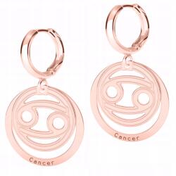  Aranyozott fülbevaló Rák csillagjegygel, 925-ös ezüst