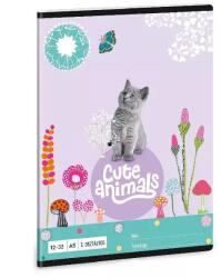 Ars Una Cute Animals: Cica mintás vonalas füzet - 3. osztályos, 12-32, A5 (53603685)