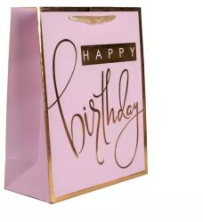  Arany mintás születésnapi ajándéktasak - 18 x 23 cm (370640)