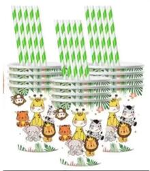  Dzsungel mintás papírpohár készlet - 10 db-os (364349)