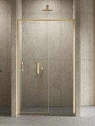 NEW TRENDY Prime Gold Brushed uși de duș 130 cm culisantă auriu periat/sticlă transparentă D-0791A (D0791A)