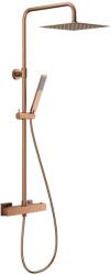 Armatura Logon Brushed Rose Gold set de duș perete cu termostat cu duș de ploaie cupru 5746-920-34 (574692034)