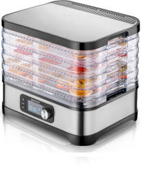 MalTec Élelmiszer szárító, aszaló 6 tálcával, 450W, időzítő, LED kijelző - MalTec PerfectDry