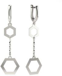 Atcom Jewelry ATCOM Hexagon Ezüst Fülbevaló - Modell 14