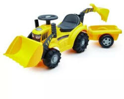 Ecoiffier Écoiffier Traktor bébitaxi emelőkanállal és utánfutóval - Sárga (1430483)