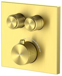 Oltens Onega kád és zuhany csaptelep süllyesztett z termosztáttal szálcsiszolt arany 34602810 (34602810)