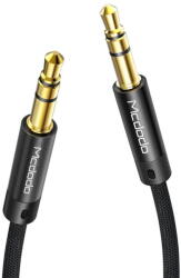 Mcdodo Cabluri audio Mcdodo Cablu Audio Jack 3.5mm la Jack 3.5mm, impletit din nailon, 1.2m, Negru (CA-6640N) - pcone