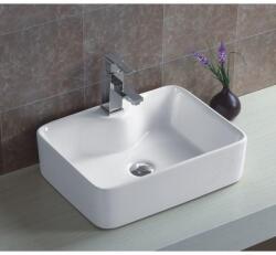 Inter Ceramic Мивка за баня ICB 864, монтаж върху плот, порцелан, бял, 48x37x13.5см (864)