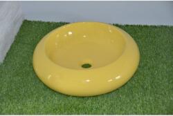 Inter Ceramic Мивка за баня ICB 010 Y, монтаж върху плот, порцелан, жълт, 50x50x13см (010 Y)
